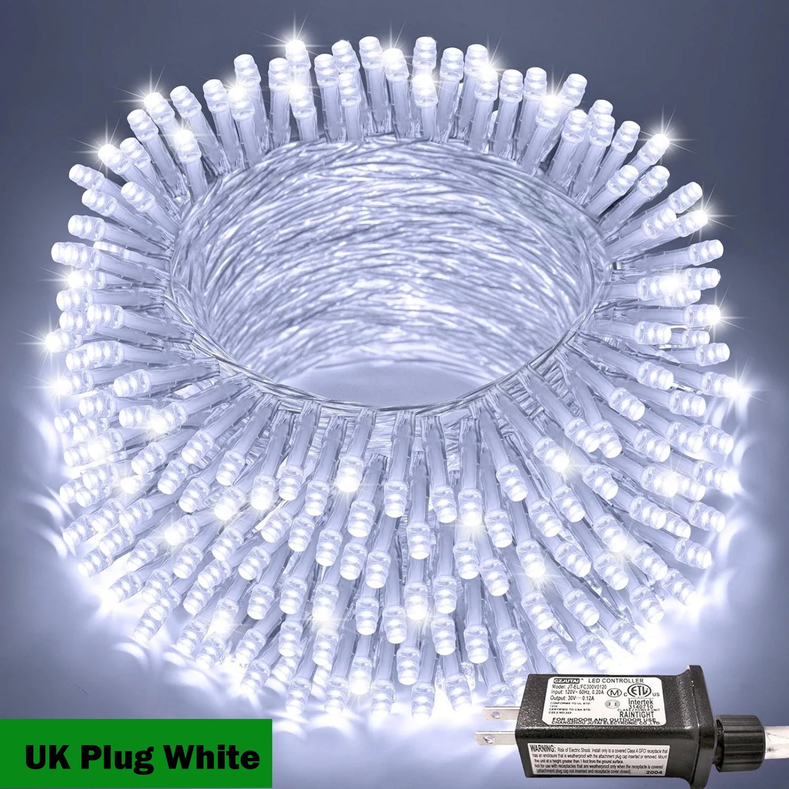 Guirlande lumineuse 24V 100/800LED 8 Modes Étanche Bleu Blanc Chaud RVB Lumières de Noël Fées pour Cour Fête Mariage Décoration