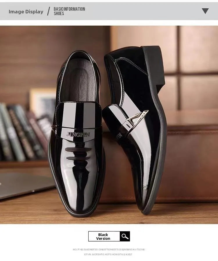 Men's Brown Hollow-Out Dress Shoes | Height-Boosting | Groom & Wedding