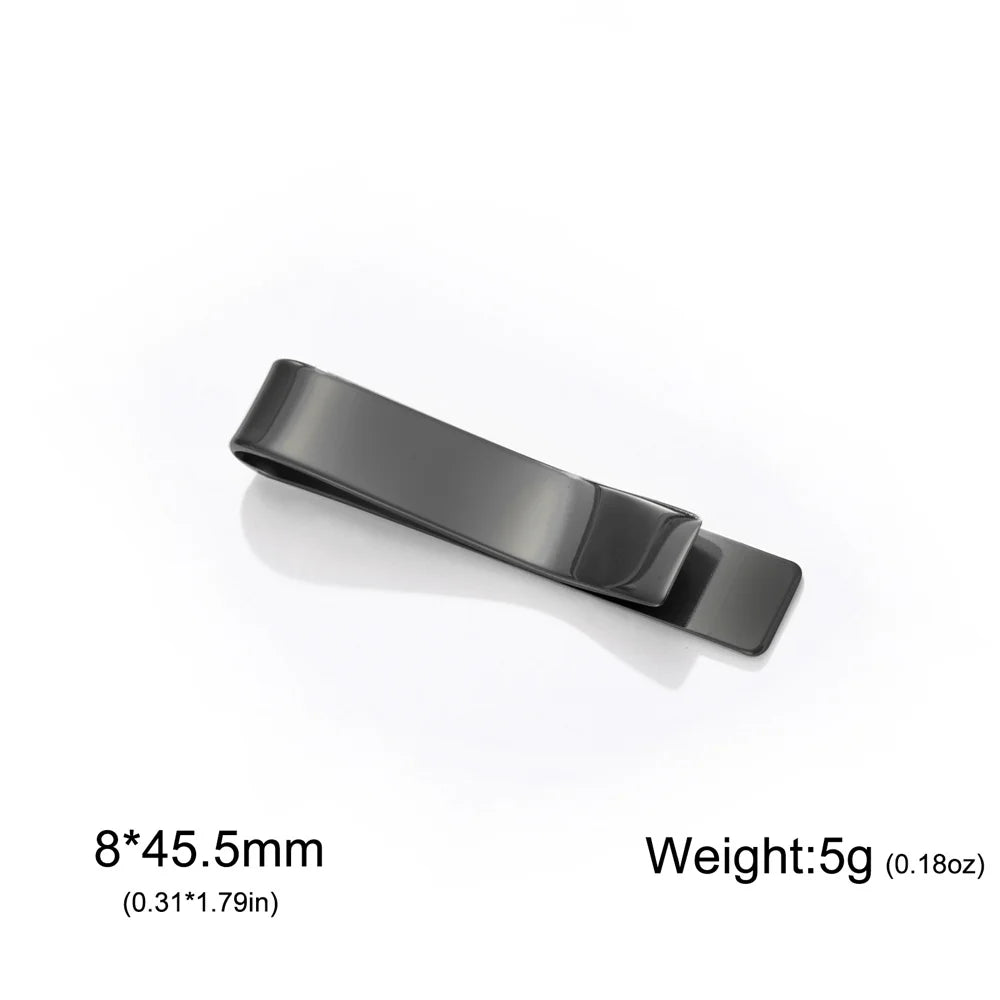 Men's Stainless Steel Tie Clip Set | Groom & Groomsmen Wedding Accessory