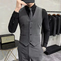 Men's Elastic Suit Vest | Solid Color Waistcoat | Groom & Wedding Party