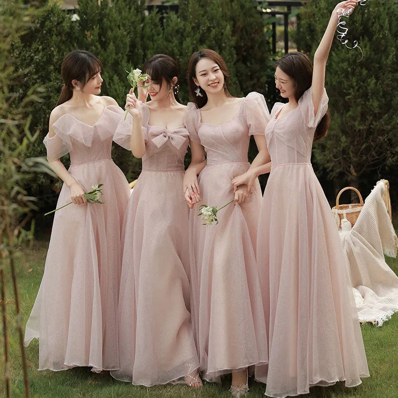 Robe de demoiselle d'honneur féerique printemps-été 2026 pour sœurs minces, robe de soirée de mariage élégante