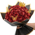 Glitter Rose Bouquet | 18-Piece Faux Flower Arrangement for Weddings & Gifts