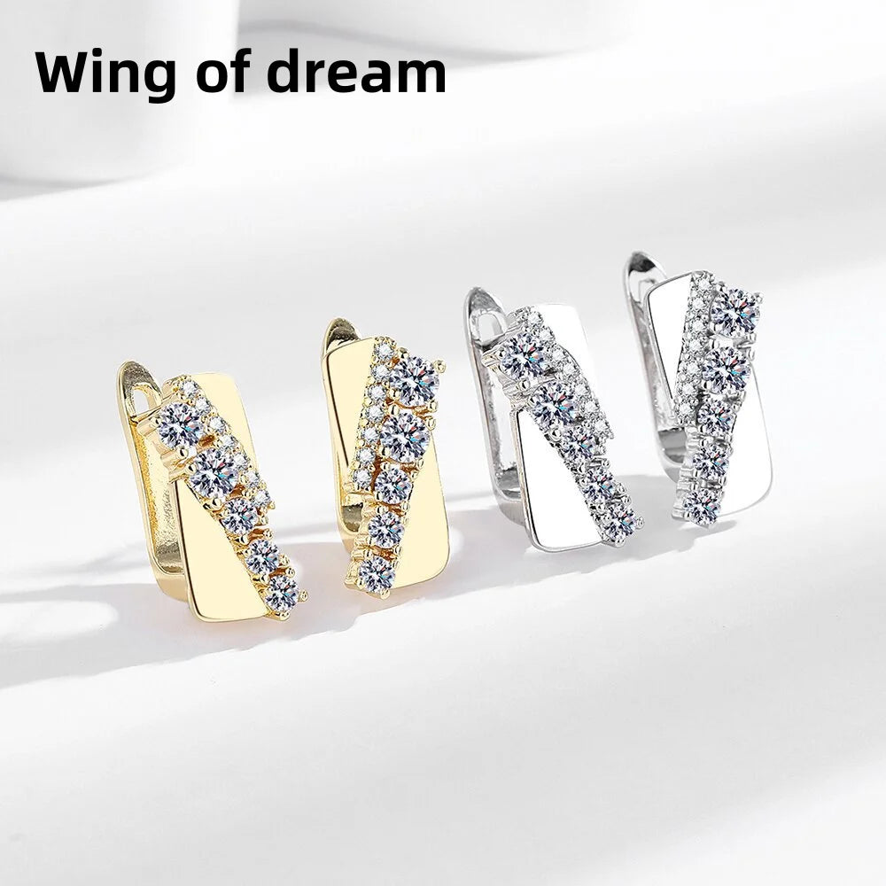Boucles d'oreilles clous carrées AAAAA Zircon Tennis – Argent sterling 925