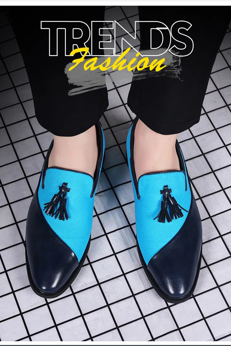 Chaussures Habillées Homme 2026 Nouvelles Chaussures en Cuir Décontractées Homme Chaussures Habillées d'Affaires en Cuir Tendance Polyvalentes Mocassins Bout Pointu à Enfiler