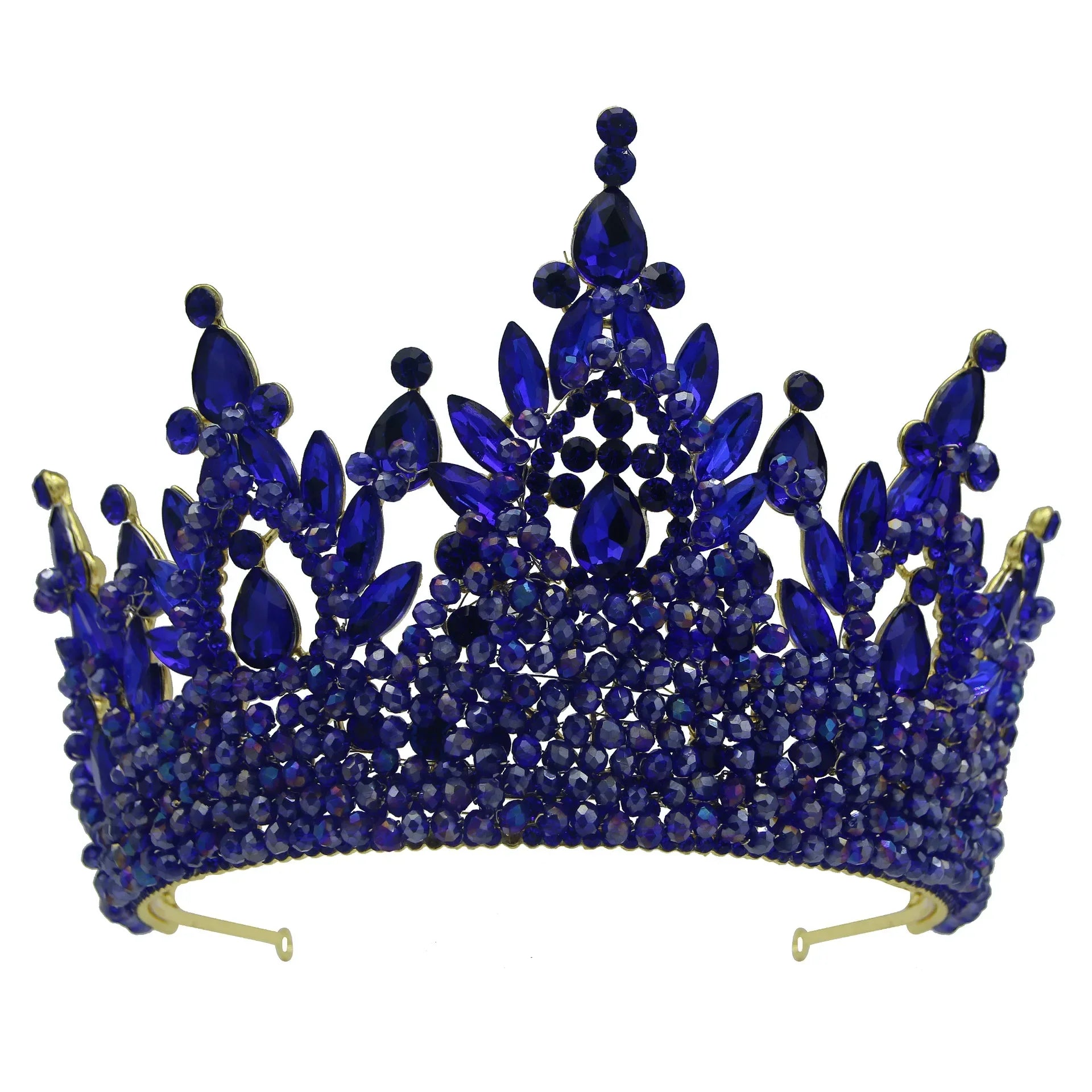Accessoires de cheveux de mariage colorés roses, coiffe de concours de beauté, diadème de mariée Fait à la main en CRISTAL coloré avec perles