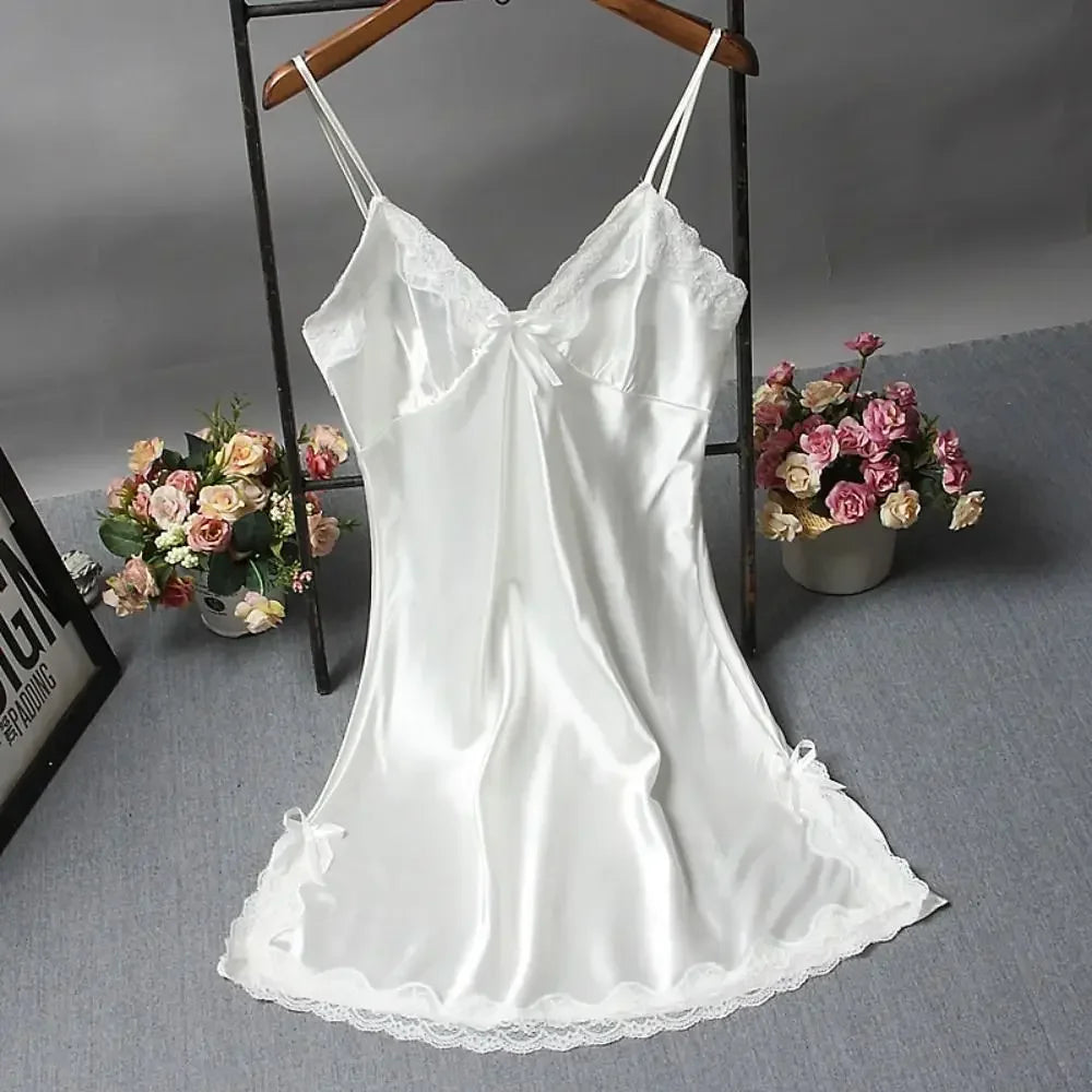 Chemise de nuit en dentelle patchwork sexy Lingerie Chemise de nuit Robe de mariée Vêtements de nuit Robe de nuit sexy pour femmes