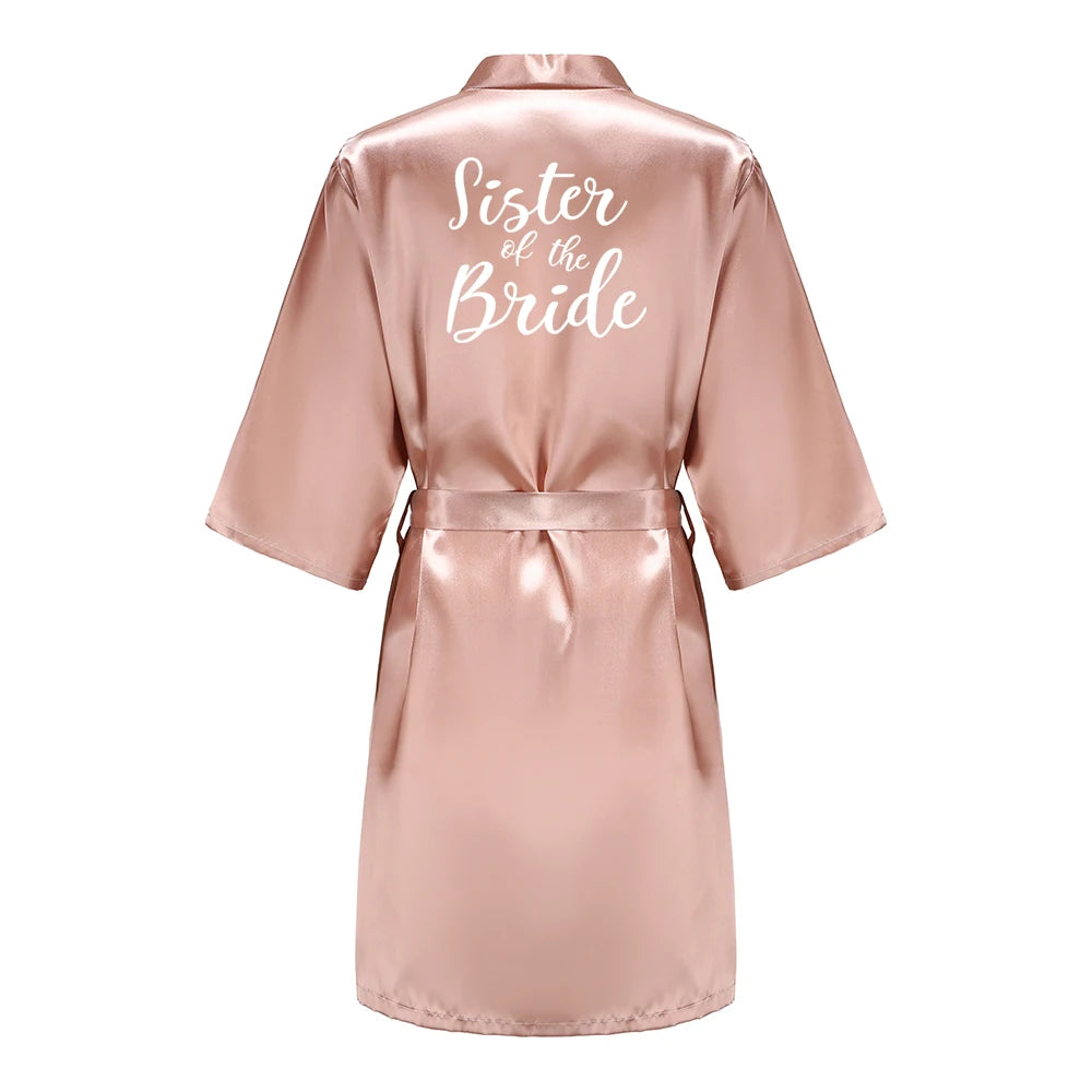 Peignoirs de mariée pour femmes, cadeaux de fête prénuptiale, robe de demoiselle d'honneur, nuisette en satin de soie, kimono sexy d'été, robe de chambre.