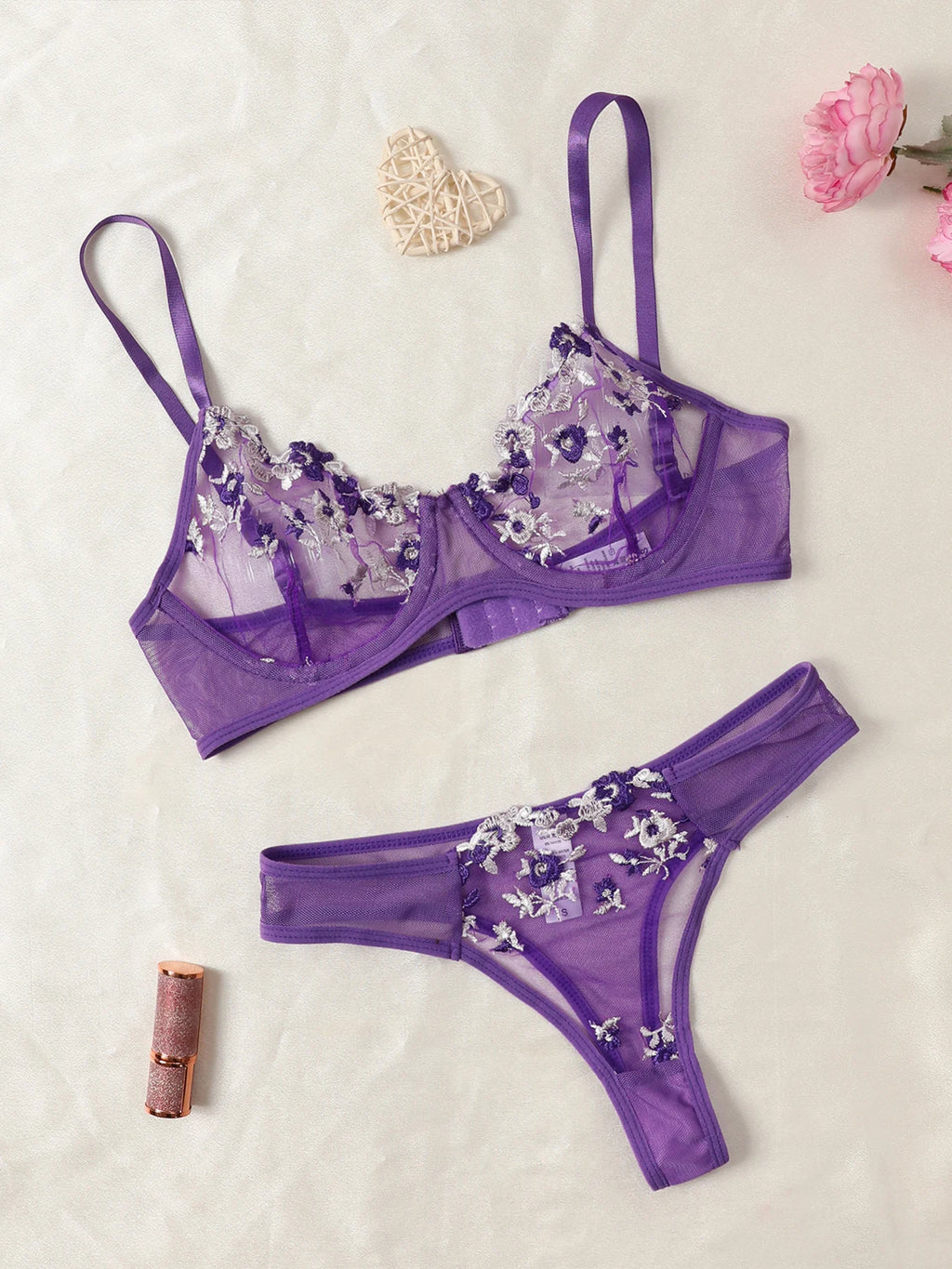 New Candy-colored Fairy Lingerie Underwear Transparent Lace Exotic Set See-Through Delicate Bilizna Sexy Fancy Intimate Push Up