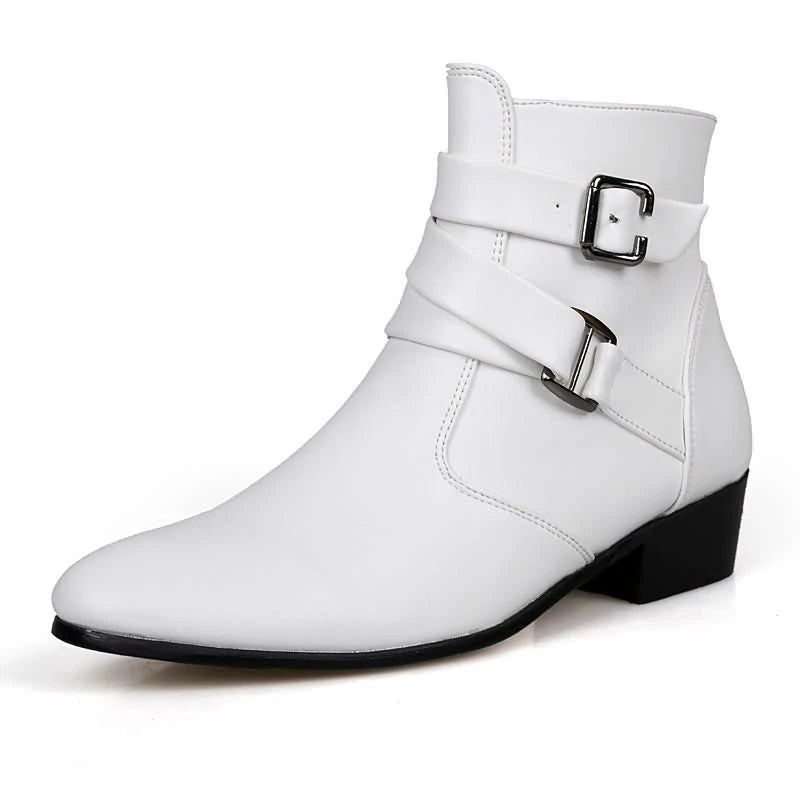 Brand Men's Boots Leather Oxford Dress Shoes Male British Chelsea Shoe Mens Winter Business Point Footwear 2025 Ankle Boots