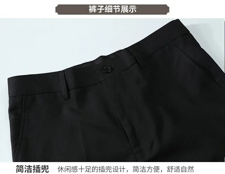 Costume homme pour hommes d'affaires jeunes et d'âge moyen, décontracté, à la mode et élégant, col montant simple, version coréenne de Zhongs