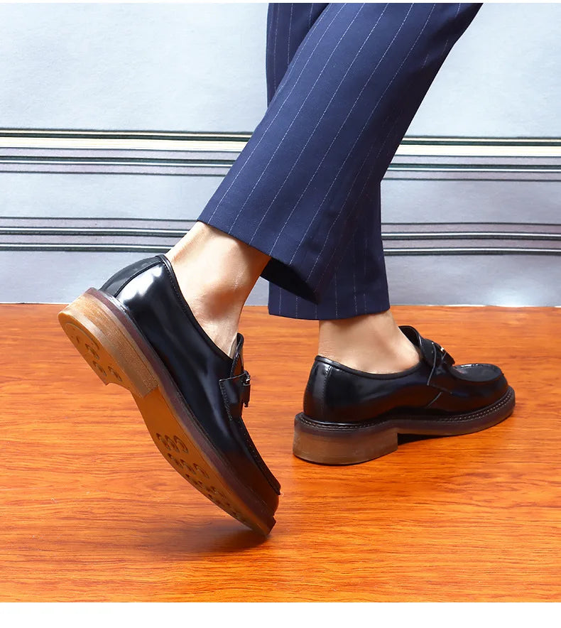2024 New Shoes For Men Loafers Mens Dress Shoes Leather Shoes Man Male Genuine Leather Social Shoes
