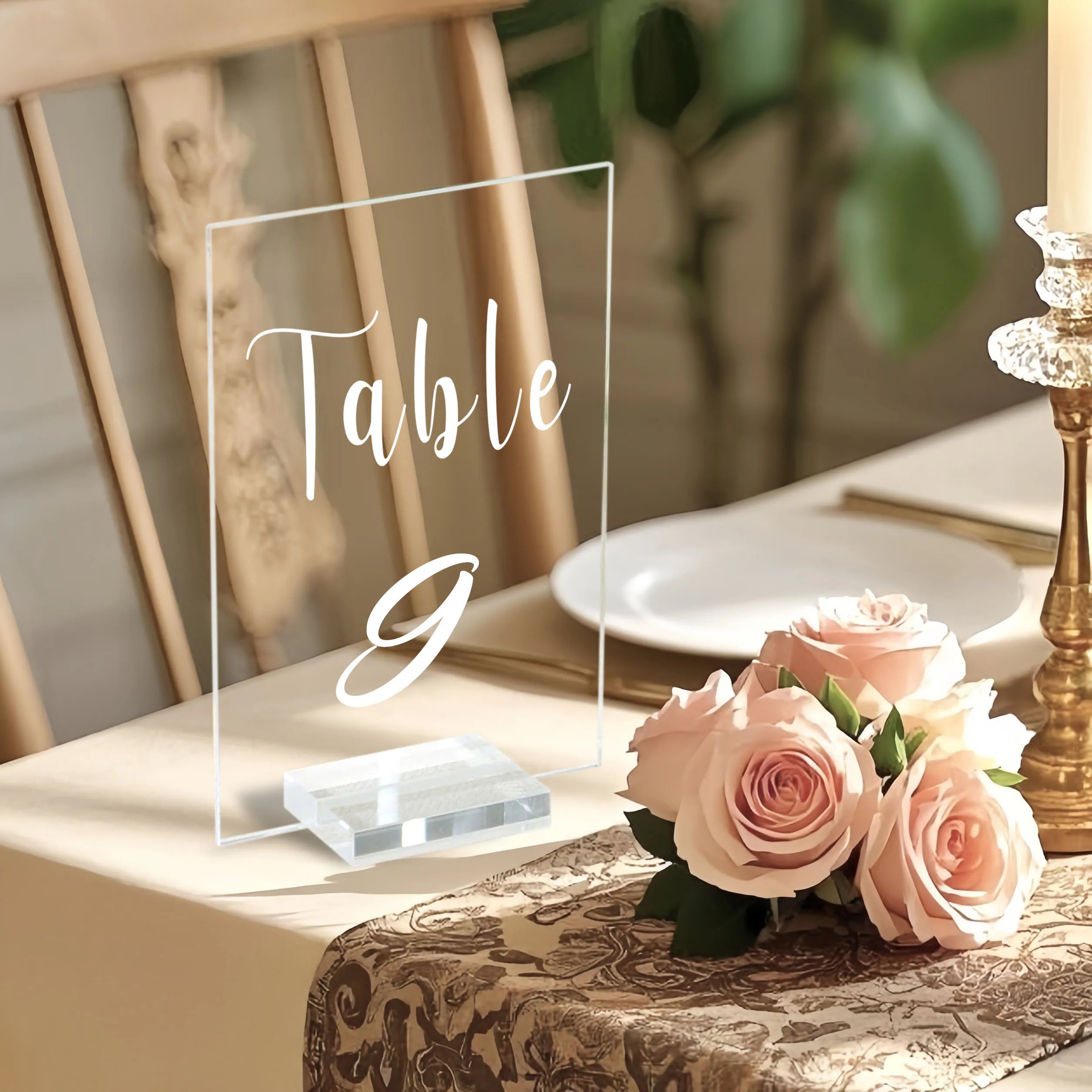 4x6 inch wedding table number with number printed on the base, suitable for weddings, graduation season, birthdays, holiday gath