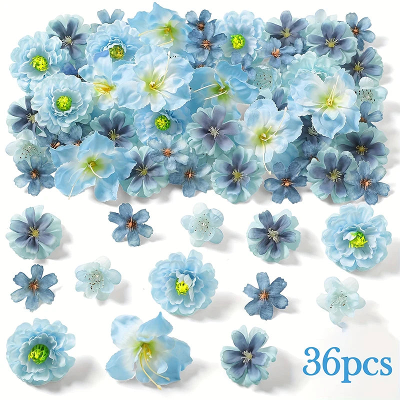 36 Pcs Têtes de Fleur de Marguerites Artificielles en Soie Rose de 4cm pour Couronne Artisanale Décoration de Mariage Décoration de Table Maison DIY Fausses Fleurs