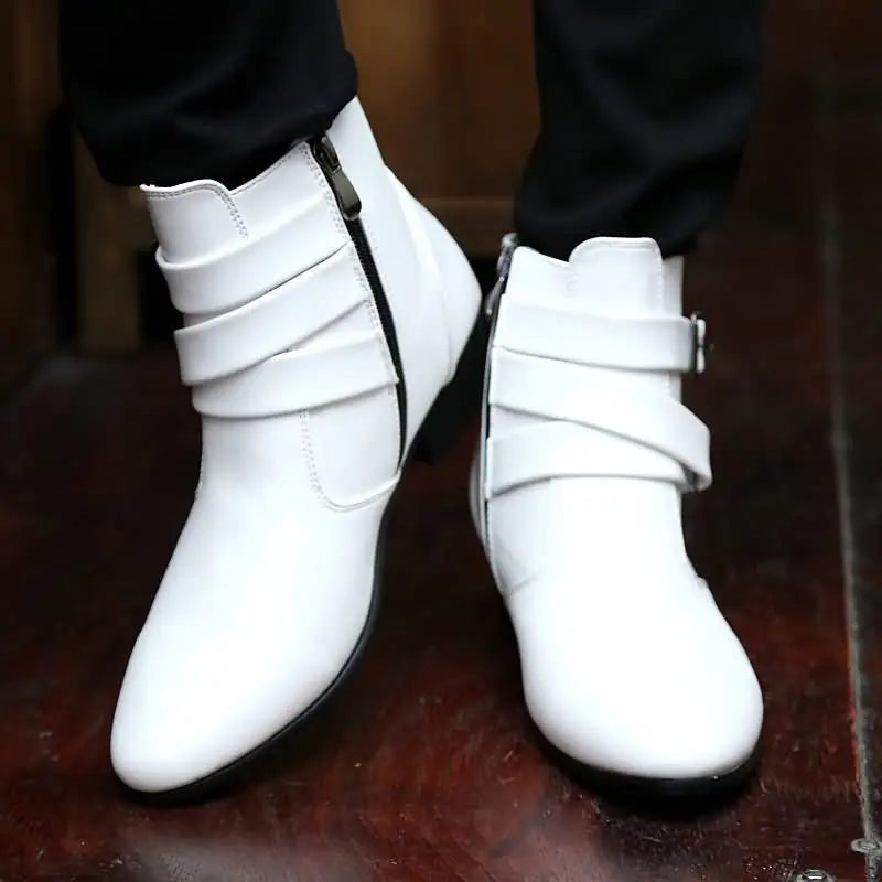 Brand Men's Boots Leather Oxford Dress Shoes Male British Chelsea Shoe Mens Winter Business Point Footwear 2025 Ankle Boots