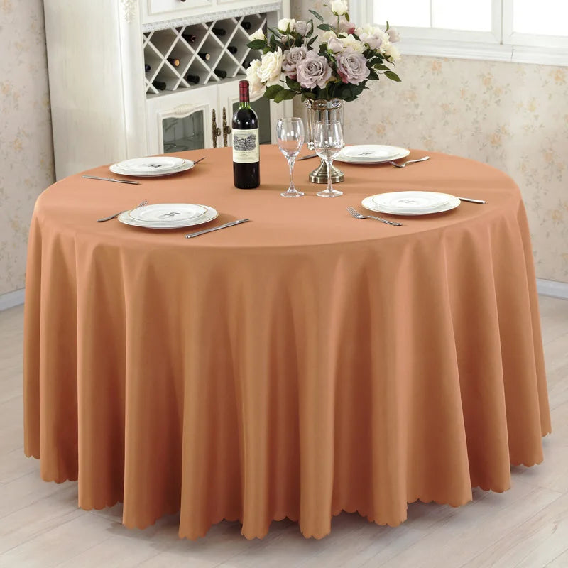 Nappe de Noël de mariage décorative, nappes rondes, housse de table à manger, décoration de banquet d'anniversaire, housse de table de salle à manger à domicile