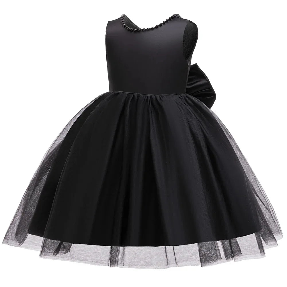 Evening Dress Gown for Girls Weddings Bridesmaid Costume Flower Girl Princess Dress White Dress Kids Baptismal Ceremony Clothes