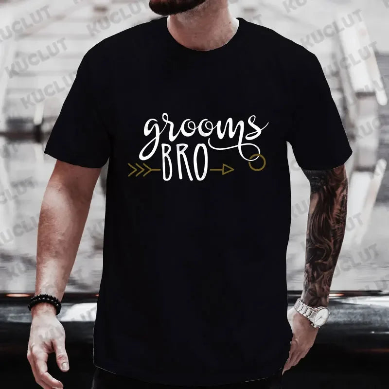 T-shirt « Team Groom » pour le père de la mariée, la mère du marié, pour les enterrements de vie de célibataire, t-shirts pour garçons d'honneur, hauts Y2K assortis pour toute la famille