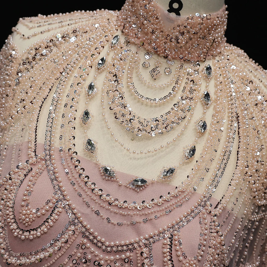 Robes de soirée personnalisées, robe de bal de luxe sexy, Caftan, robe de mariée nude, formelle, élégante et exquise, robe de soirée de haute qualité pour femmes