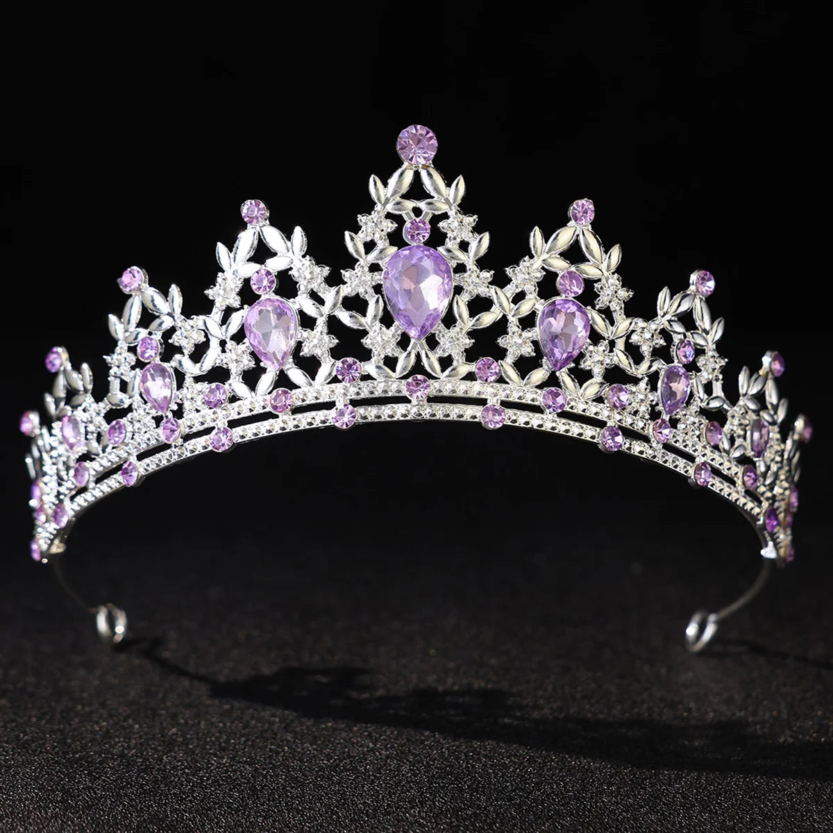 Couronne de Luxe Vintage en Cristal Accessoires de Cheveux de Mariée Style Palais Bandeaux de Fête pour Noël Nouvel An Banquet Soirées