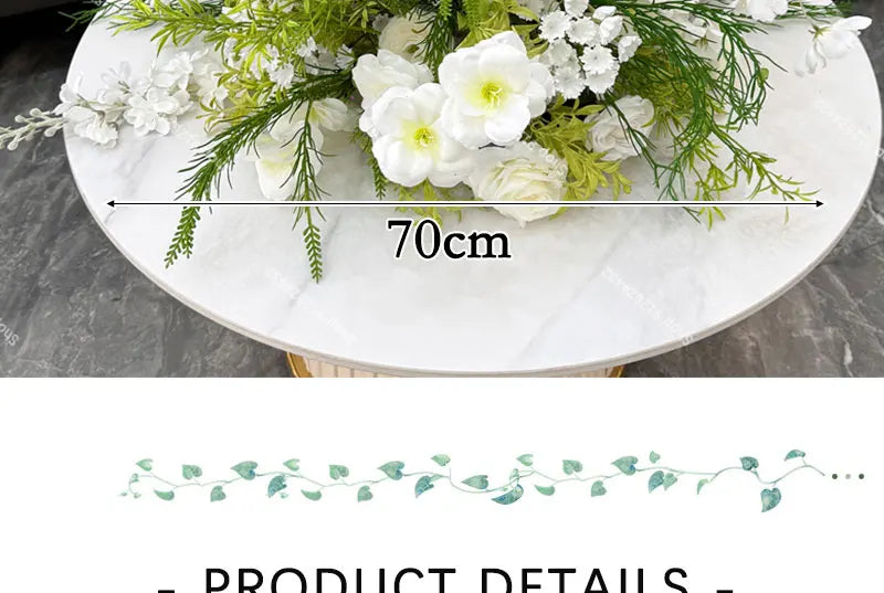 Centre de table de mariage de luxe en boule de roses blanches