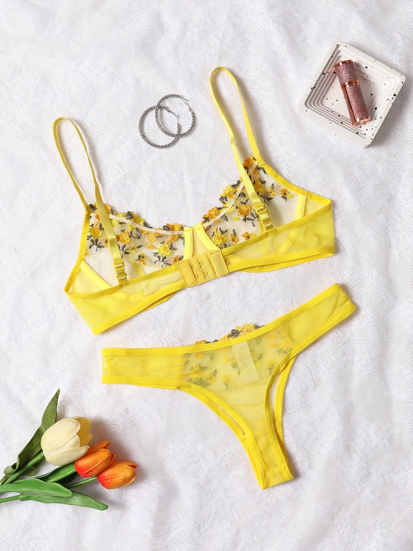 New Candy-colored Fairy Lingerie Underwear Transparent Lace Exotic Set See-Through Delicate Bilizna Sexy Fancy Intimate Push Up