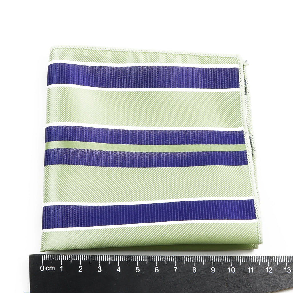 Men's Striped Necktie, Pocket Square & Brooch Set | Groom & Groomsmen Wedding Accessory