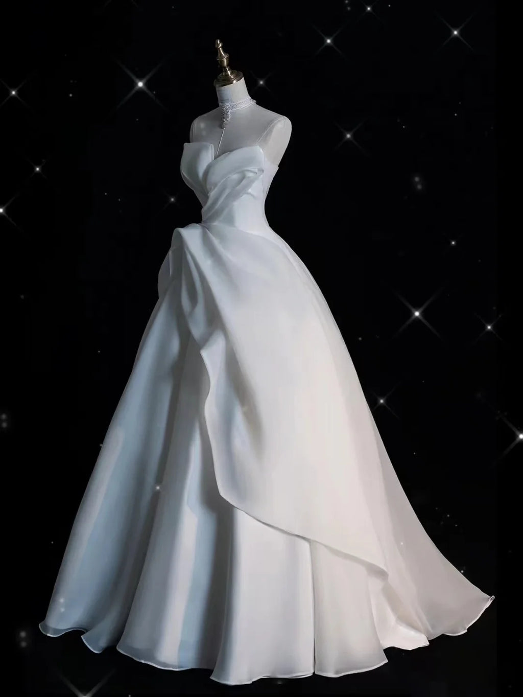 The Amara Minimalist A-Line Gown