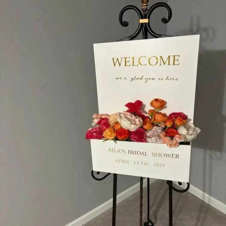 Custom Wedding Flower Box Welcome Sign Personalized Mosaic Frame Flower Box Wedding Welcome Sign for Marriage Birthday Decor