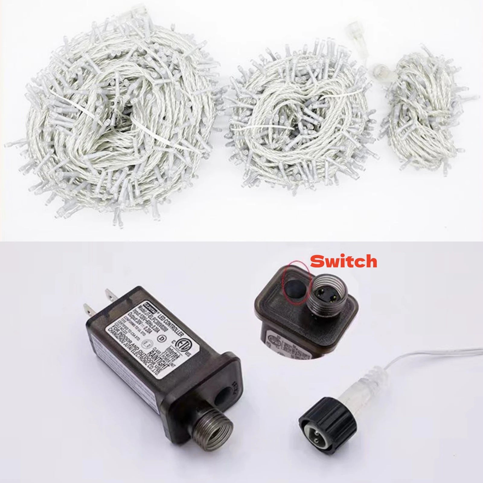 24V 100/800LED String Lights 8 Modes Waterproof Blue White Warm RGB LED Fairy Lights Courtyard Christmas Party Wedding Decor