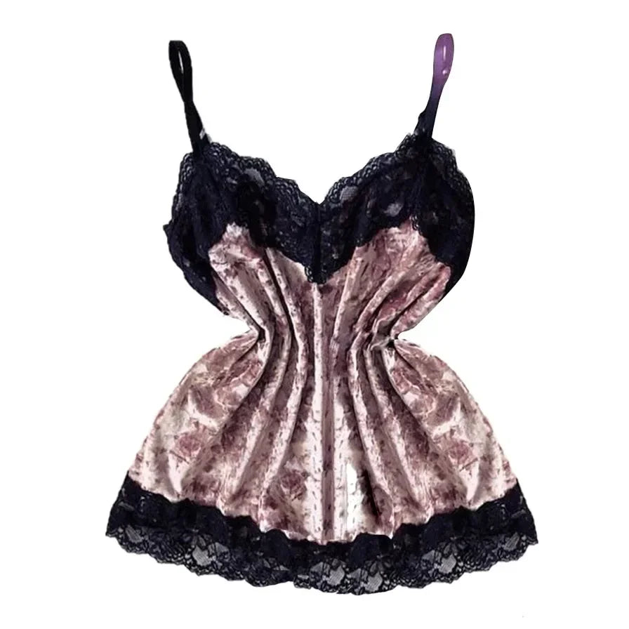 Ensemble Pyjama Velours Automne Hiver Femme Lingerie Sexy Vêtements de Nuit Mignon Débardeur et Short Ensembles Pyjama Loungewear