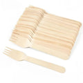 50/100 PIÈCES Cuillère, Fourchette et Couteau en Bois Jetables Couverts en Bois pour Gâteau, Crème Glacée, pour Mariage, Anniversaire, Fête