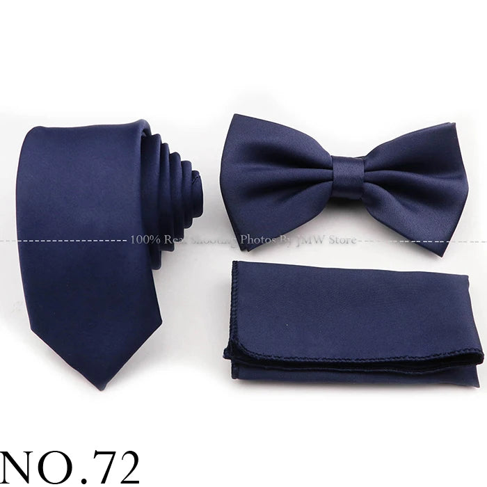 Ensemble cravate et nœud papillon violet bleu sauge vert en polyester, boutons de manchette et broche pour costume de marié, cravate de mariage, accessoire de chemise