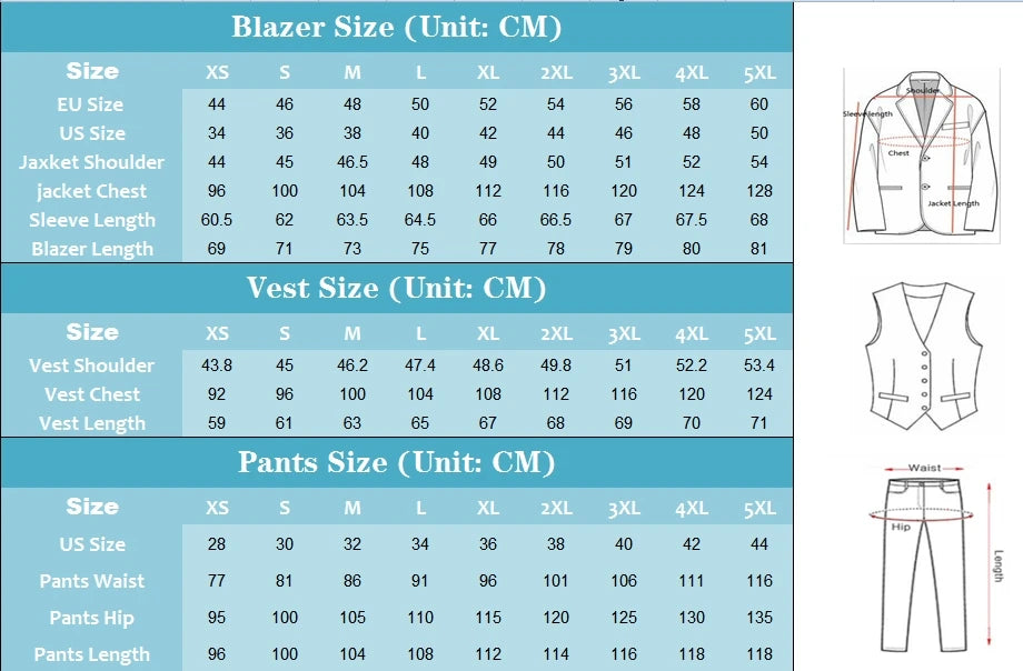 Costume de mariage formel homme le plus récent, long blazer, 3 pièces, smoking de marié, costume de bal classique pour homme, ensemble veste, pantalon et gilet.