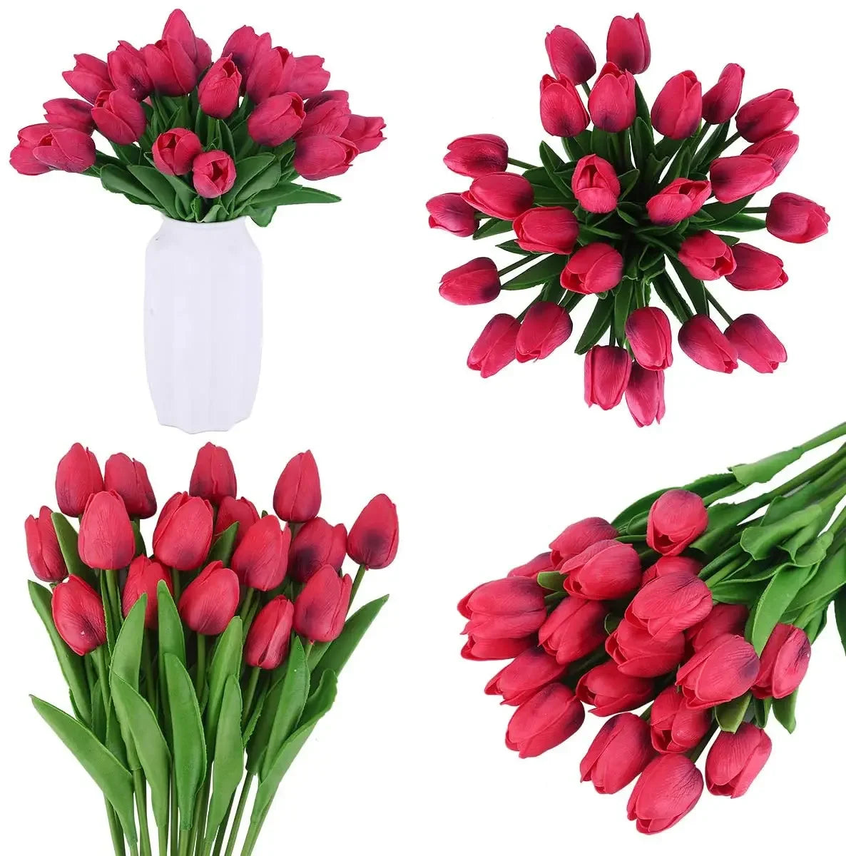 Tulipes noires artificielles "effet naturel" pour décoration de mariage (Lot de 20)
