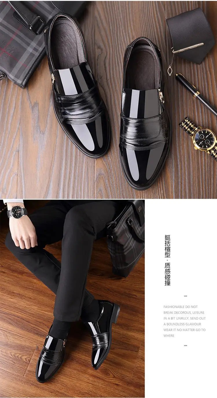 Chaussures Homme Chaussures en Cuir Chaussures Habillées D'affaires Décontractées Tout-Aller Anti-Choc Résistantes à l'Usure Chaussures Homme