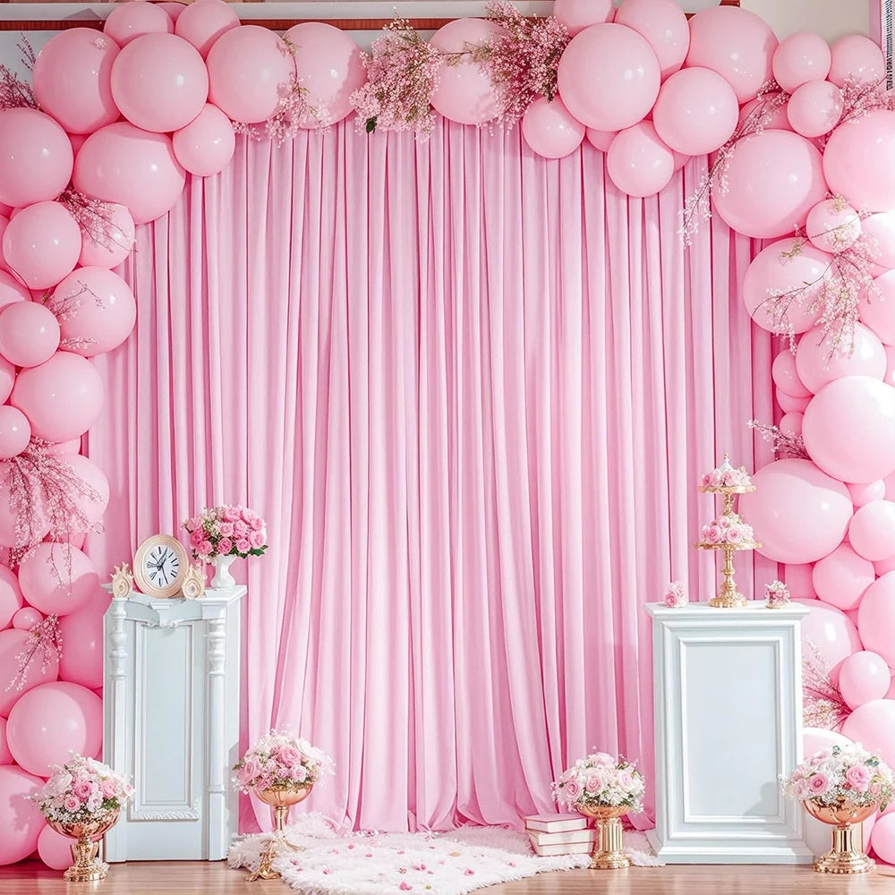 Satin Backdrop Christmas Curtains Wrinkle Free Silky Fabric Background Drapes for Baby Shower Birthday Party Prom Wedding Decor
