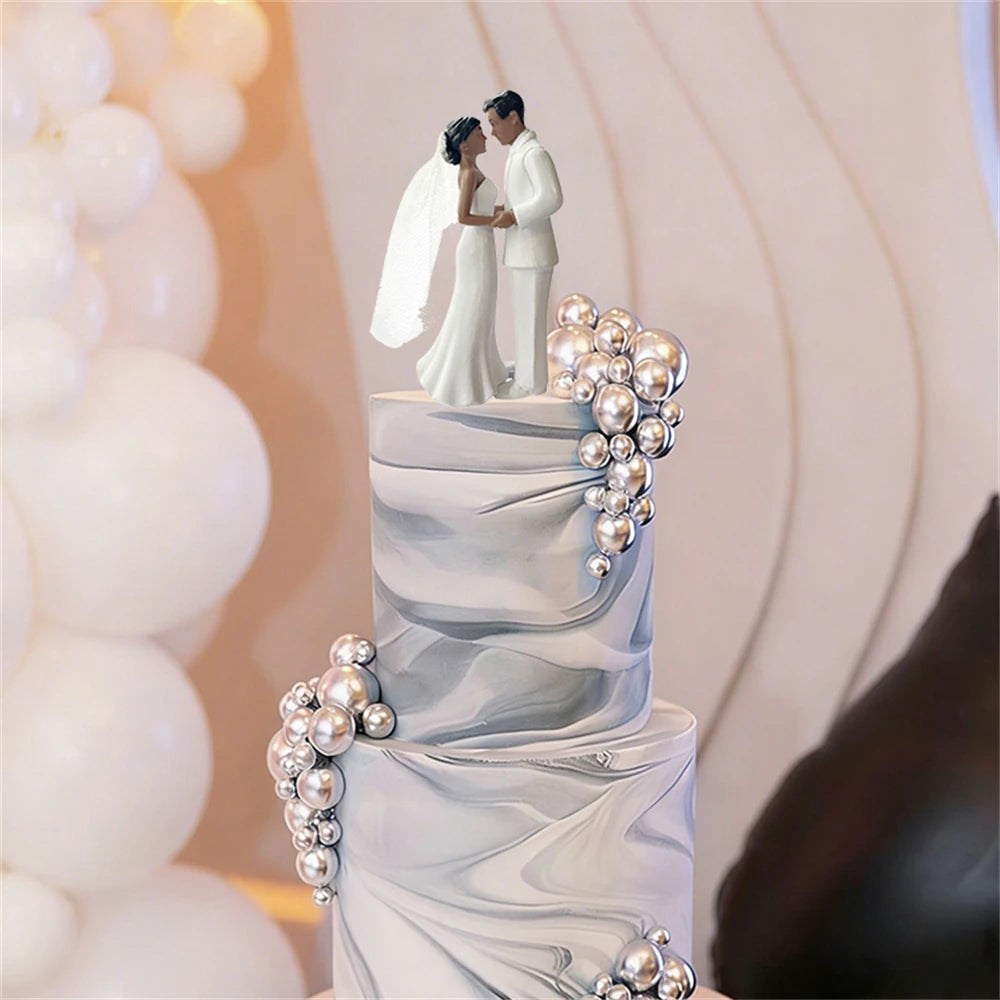 Bride & Groom Wedding Cake Topper | Romantic Couple Figurine | Wedding & Anniversary Decor