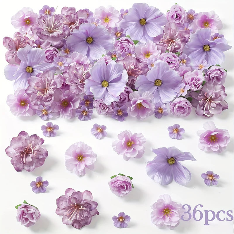 36 Pcs Têtes de Fleur de Marguerites Artificielles en Soie Rose de 4cm pour Couronne Artisanale Décoration de Mariage Décoration de Table Maison DIY Fausses Fleurs