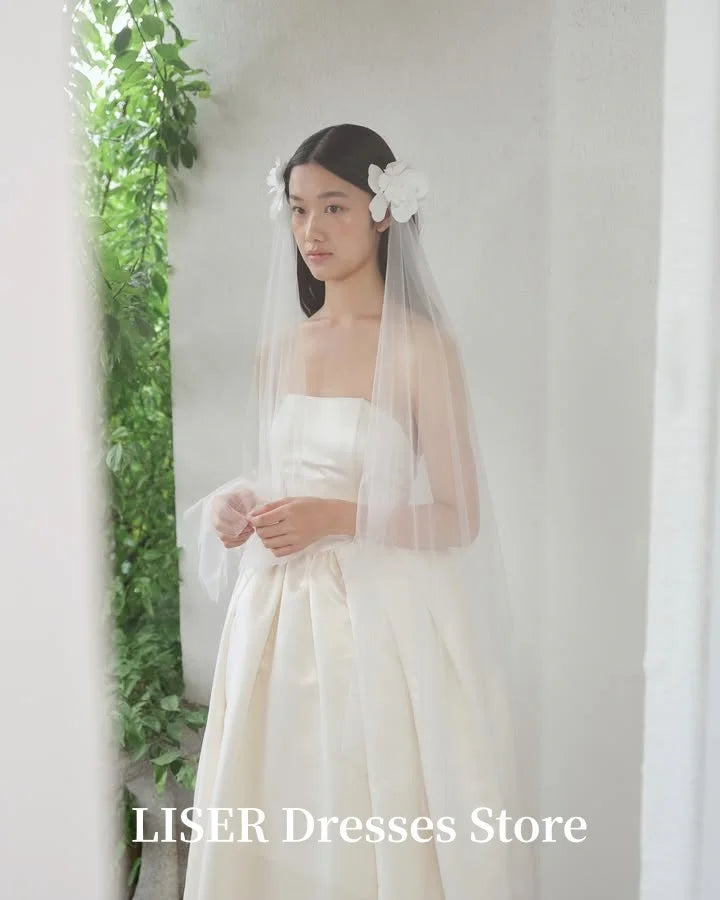 Voile Liser pour robes de mariée, séance photo, tulle de soie personnalisé, voile doux, élégant pour la mariée