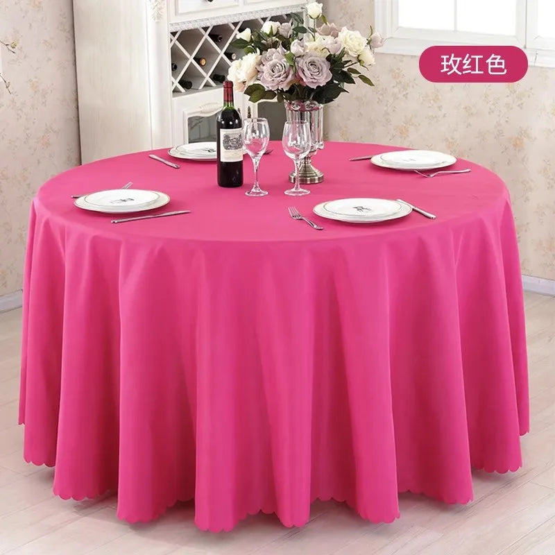 Nappe de Noël de mariage décorative, nappes rondes, housse de table à manger, décoration de banquet d'anniversaire, housse de table de salle à manger à domicile
