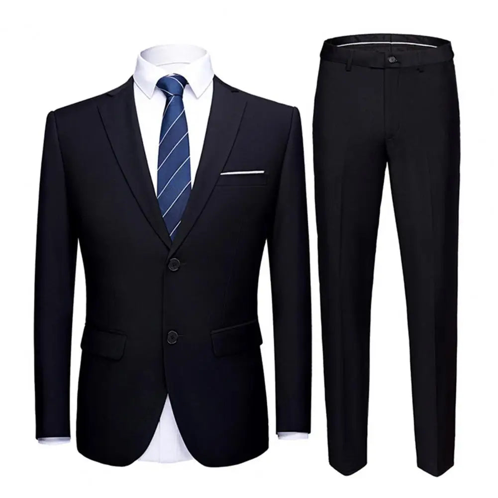 Men's Slim Fit 2-Piece Suit Set | Blazer & Pants | Groom & Wedding Party