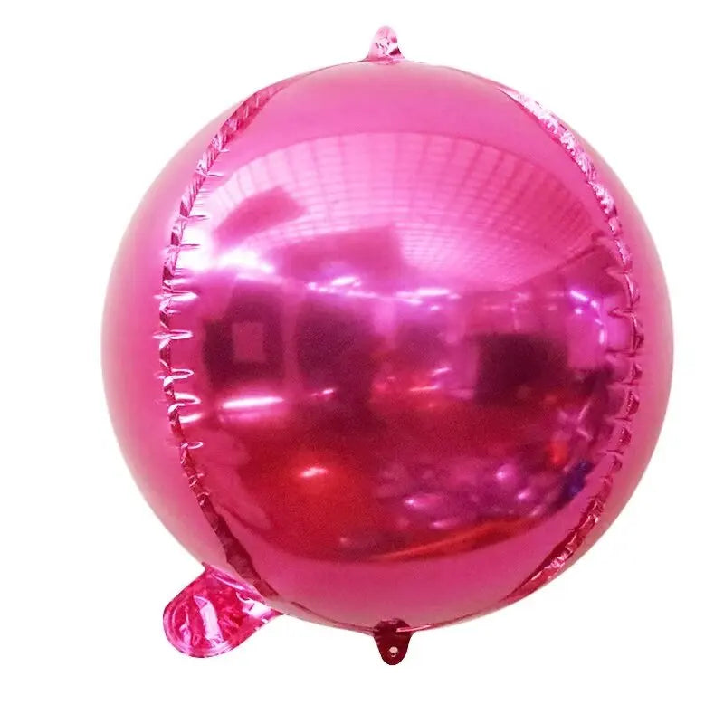 20 Ballons ronds 4D de 10 pouces Rouges Argentés en feuille d'aluminium Ballons de fête à thème d'anniversaire Douche de bébé Décoration de mariage Faveur Jouet pour enfants Air Globos