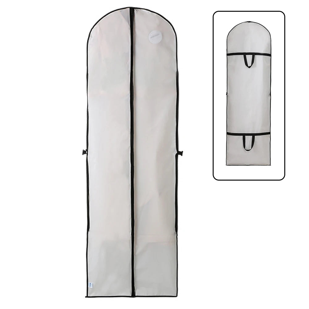 Housse de robe de mariée pliable anti-humidité anti-poussière lavable pour robe de mariée longue