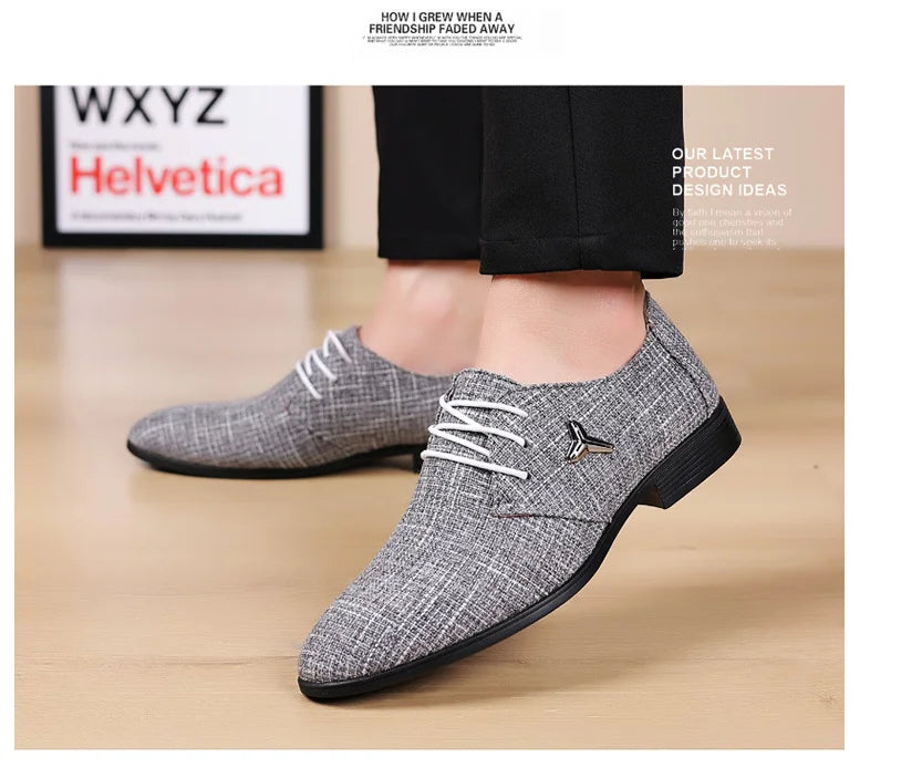 Chaussures Oxford classiques de marque de luxe pour hommes, chaussures en toile respirantes pour hommes, chaussures de mariage formelles, chaussures habillées pour hommes, Herren Schuhe, Sepatu Pria