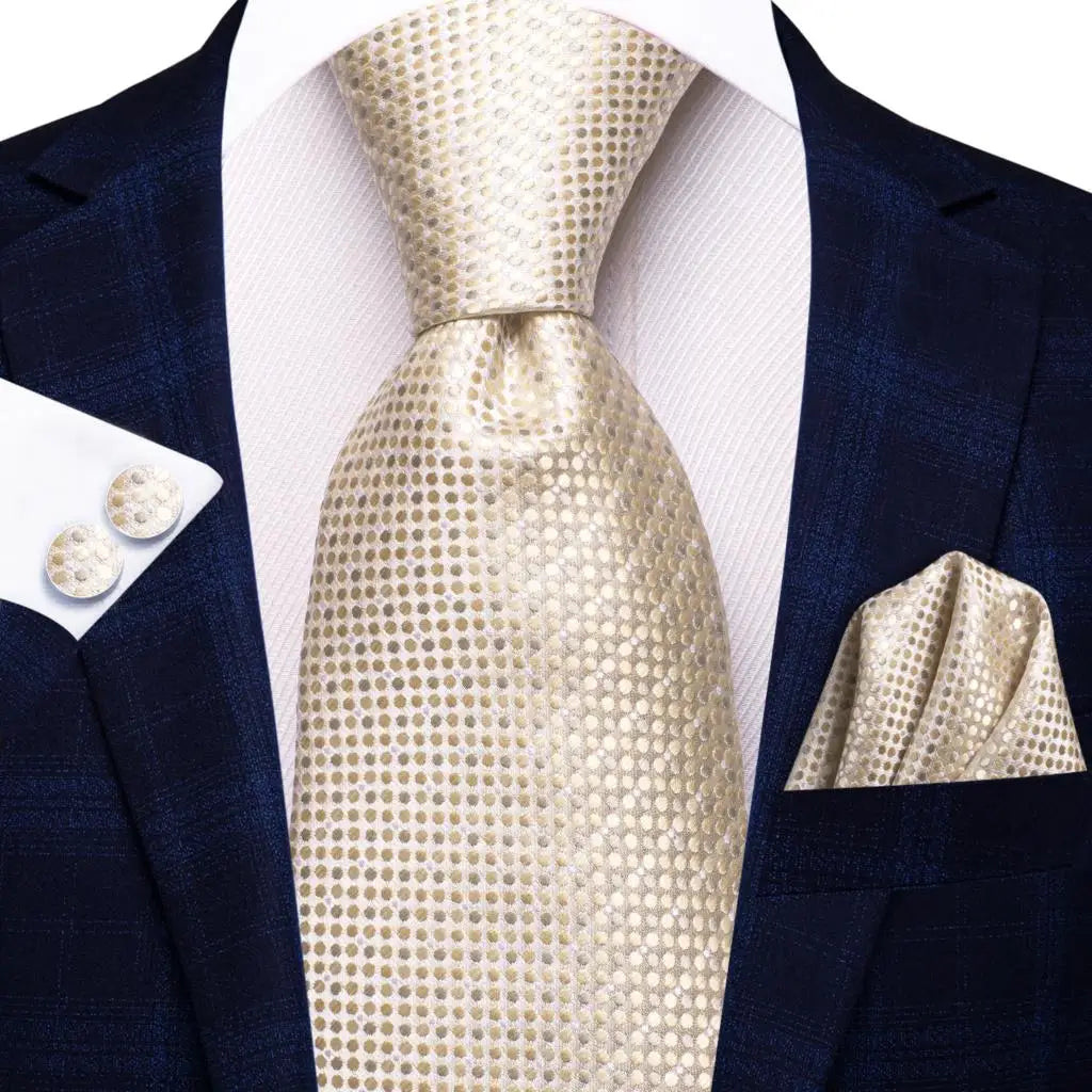 Silk Paisley & Floral Necktie Gift Set | Groom & Groomsmen Wedding Tie with Pocket Square & Cufflinks