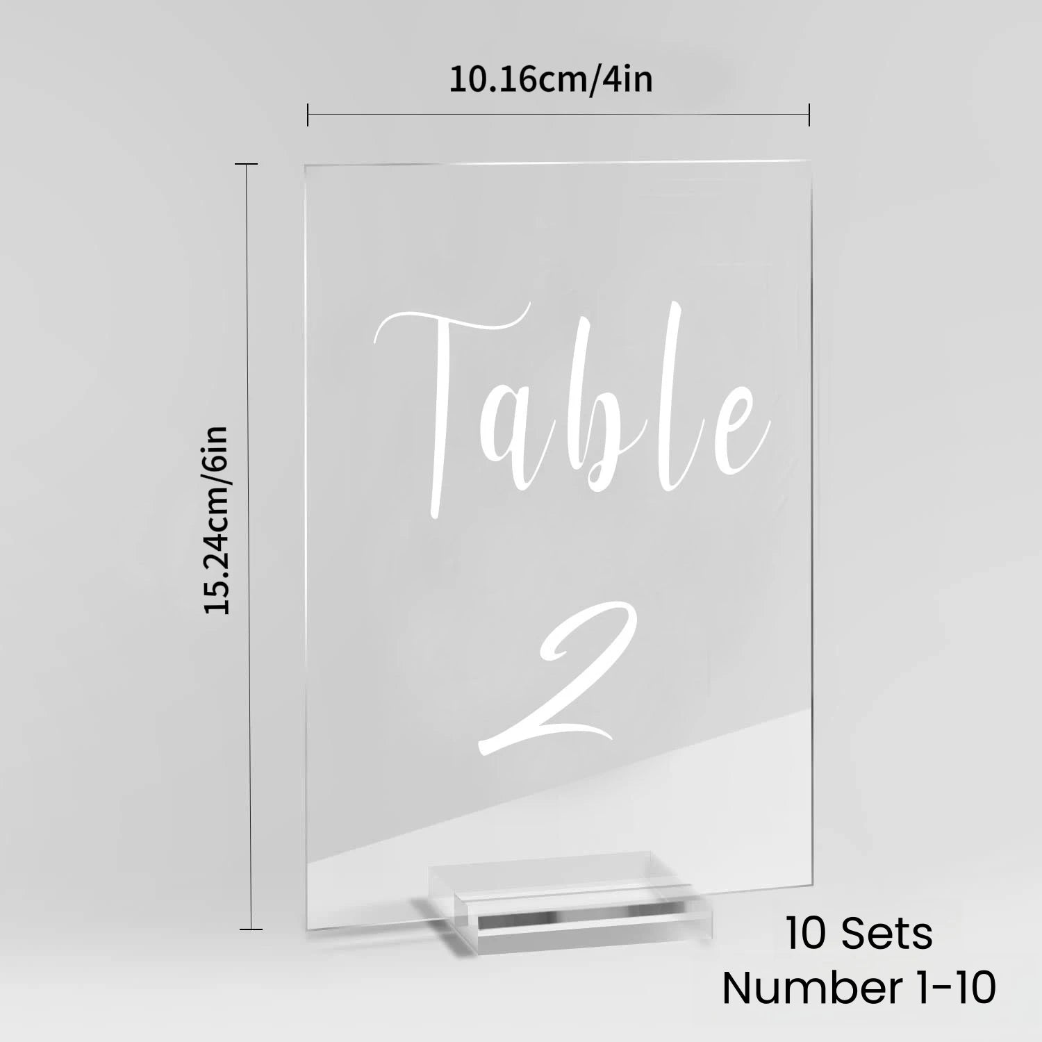 4x6 inch wedding table number with number printed on the base, suitable for weddings, graduation season, birthdays, holiday gath