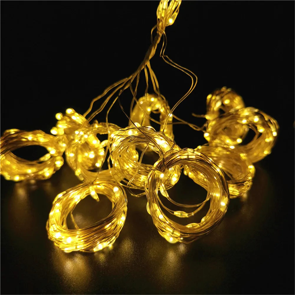 Décoration extérieure de mariage 2026, Décoration de Ramadan, Guirlande lumineuse LED Saint-Valentin, Aïd Moubarak pour la maison, Fée à piles