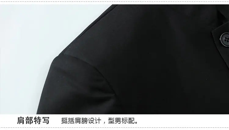 Costume homme pour hommes d'affaires jeunes et d'âge moyen, décontracté, à la mode et élégant, col montant simple, version coréenne de Zhongs
