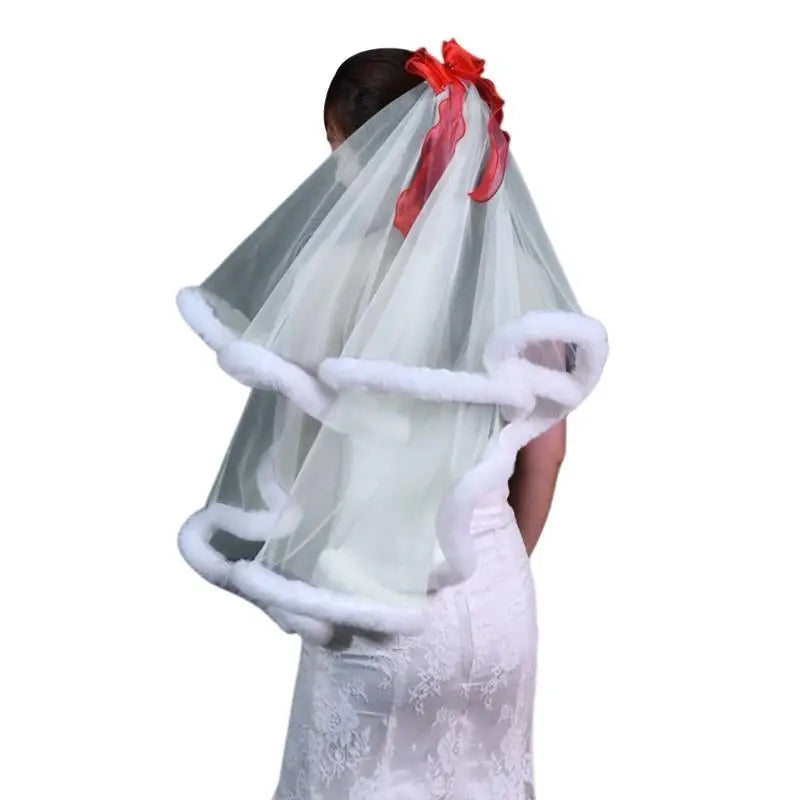 39BD Fingertip Bridal Headdress Veils Cathedral Wedding Veils Minimalists Women Veil for Wedding Ceremonies