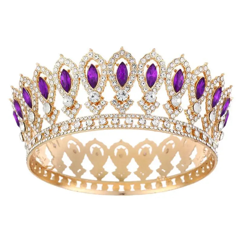 Couronnes et diadèmes de reine pour femmes, mariage, fête, diadème rond complet, couronne de mariée, bijoux de cheveux, cadeaux d'anniversaire